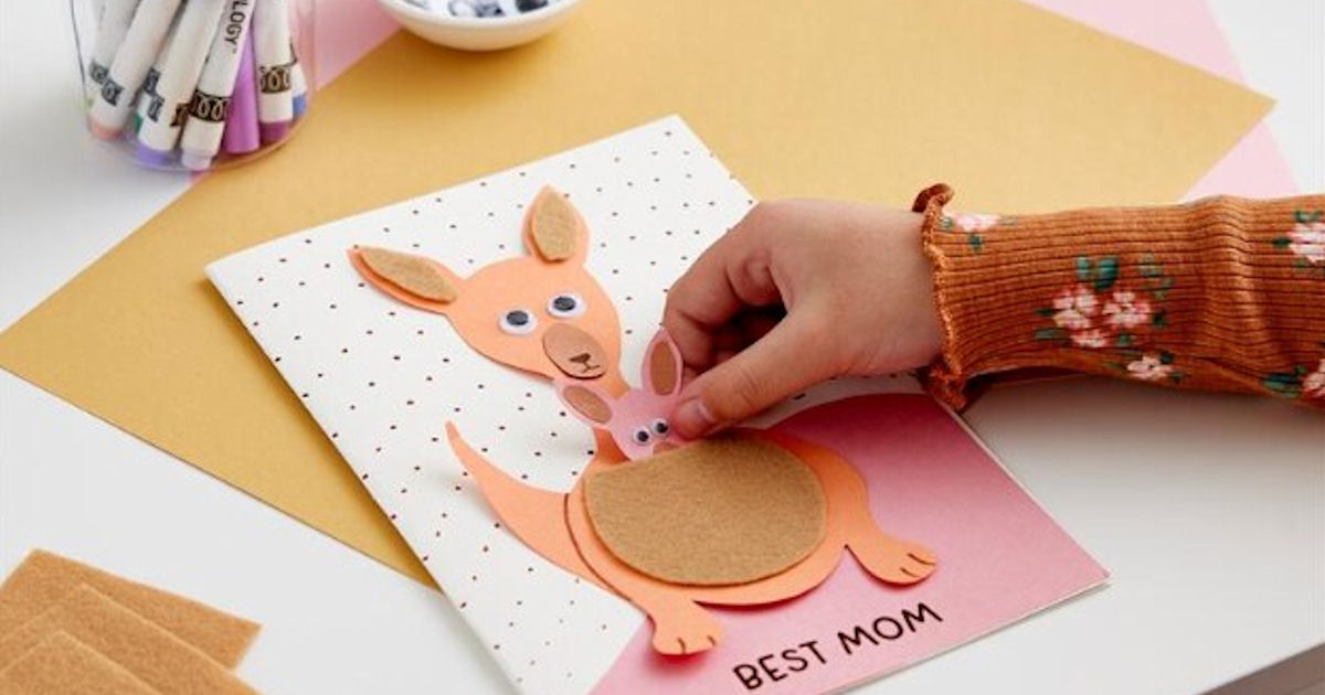 Free Kangaroo Mother's Day Card Craft Event at Michaels