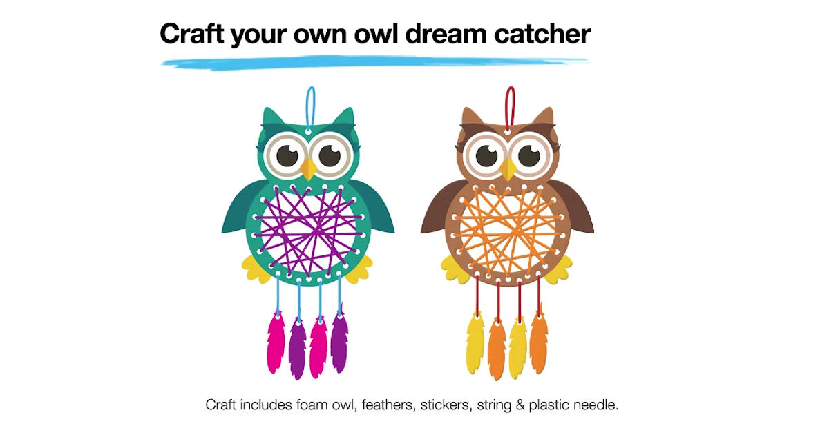 JCPenney Owl Dream Catcher Craft