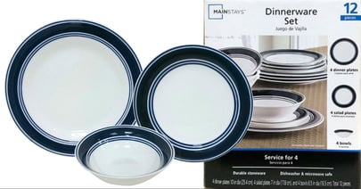 Dinnerware set at Walmart