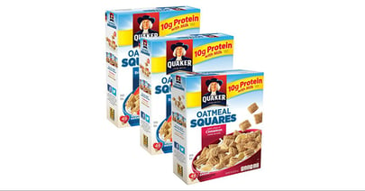 Quaker Oatmeal Squares Cereal at Amazon