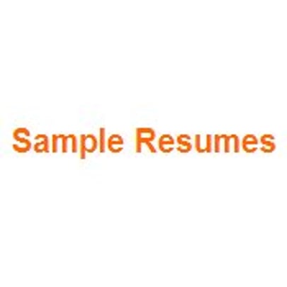 Sample Resumes