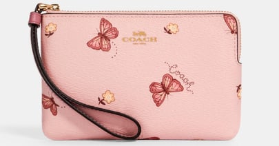 Wristlet With Butterfly Print at Coach