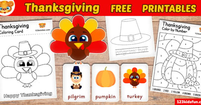 123 Kids Fun Thanksgiving Printables