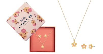 Coach Outlet Earrings & Necklace Set