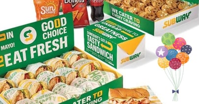 subway birthday catering