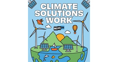 MoveOn Climate Solutions Work Sticker