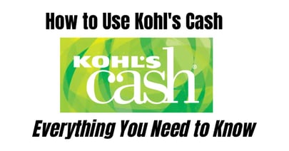 how to use kohl's cash