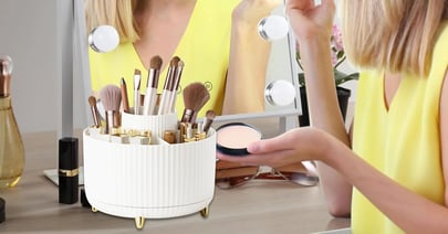 Rotating Makeup Brush Organizer at Amazon