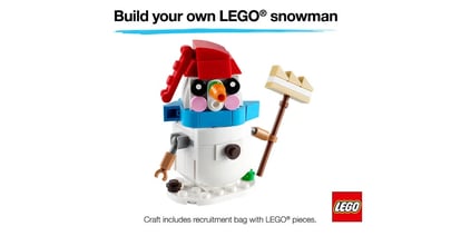 JCPenney Lego Snowman Craft