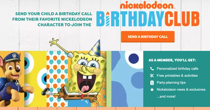 Nickelodeon Birthday Call