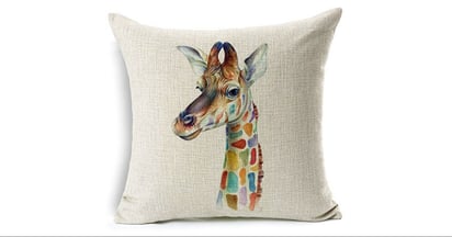 Giraffe Pillow Cover on Amazon