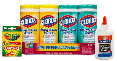 Crayola, Elmers and Clorox at Office Depot