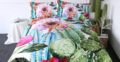 Cactus Duvet Cover Set on Amazon