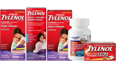 Tylenol & Aceteminophen at Walmart