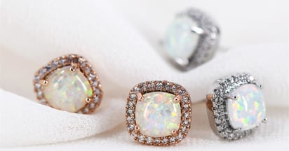 Dainty Opal Studs at Jane