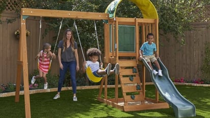 KidKraft Outdoor Swing Set at Walmart