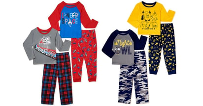 Boys 4-Piece Pajama Sets at Walmart