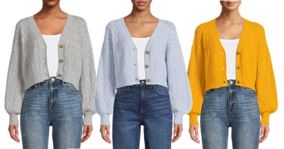 Women’s Pointelle Cardigan Sweater at Walmart