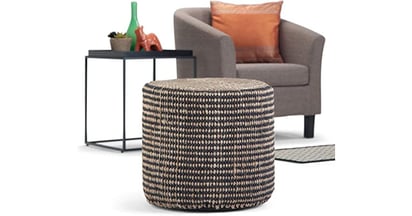 Round Jute Pouf at Amazon