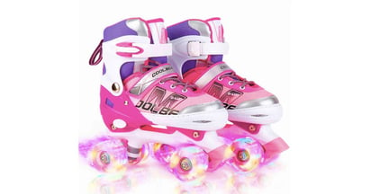 Girl's Adjustable Roller Skates at Amazon