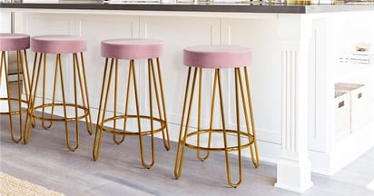 Upholstered Velvet Bar Stools at Walmart