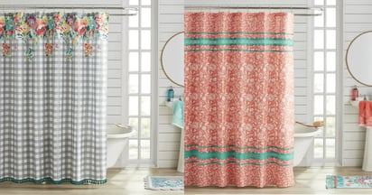 pioneer woman shower curtains at walmart