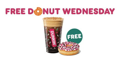 Dunkin Free Donut Wednesdays