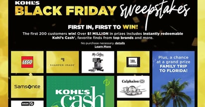 kohl's black friday freebies