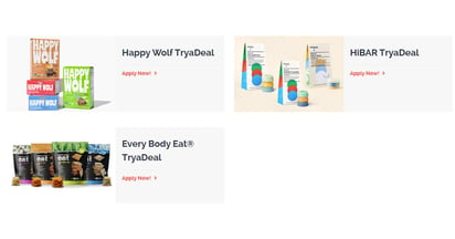 Tryazon TryaDeal Sampling Program