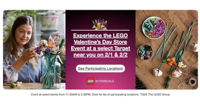 Target LEGO Valentine's Day Event