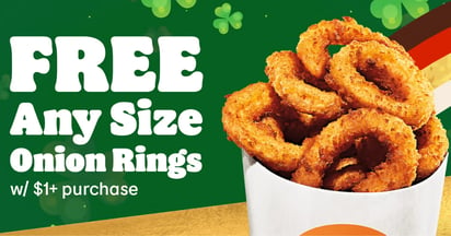 burger king st. patricks day onion rings