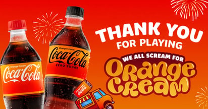 Coca-Cola Orange Cream Free Bottle