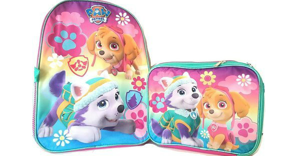 paw patrol book bag set