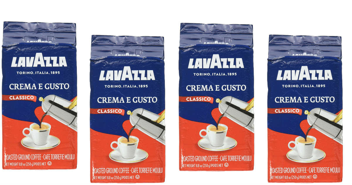 Crema e Gusto Classico Roast Ground Coffee by Lavazza - 8.8 oz Coffee 