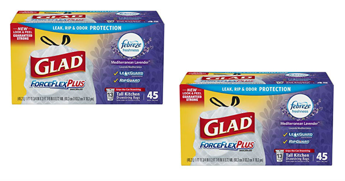 Glad ForceFlex Plus Trash Bags, 45count ONLY 7.33 at Target Daily