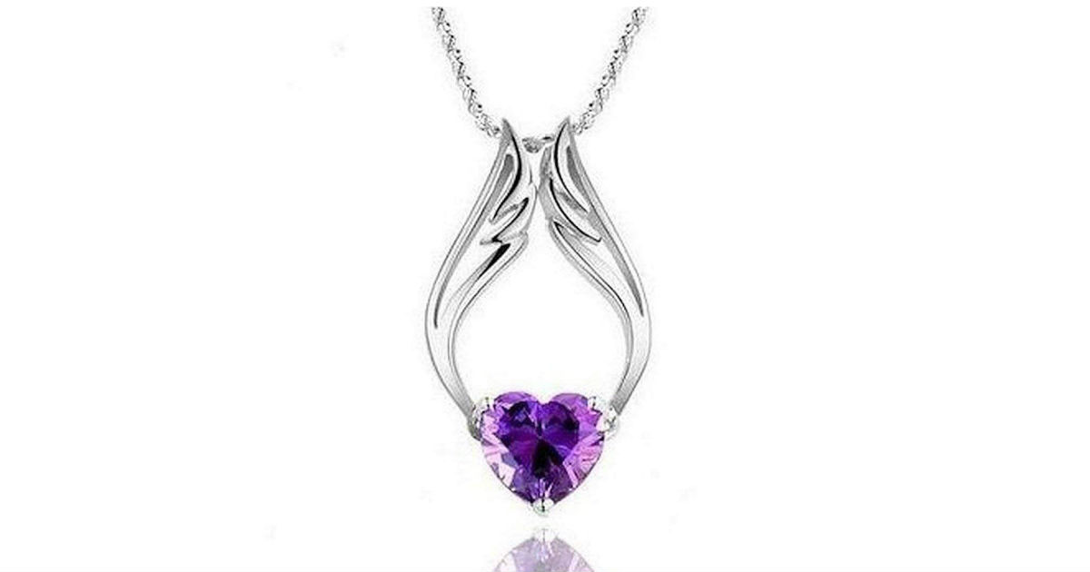 Angel Wings Purple Heart Pendent ONLY $2.49 Shipped on Amazon - Daily ...