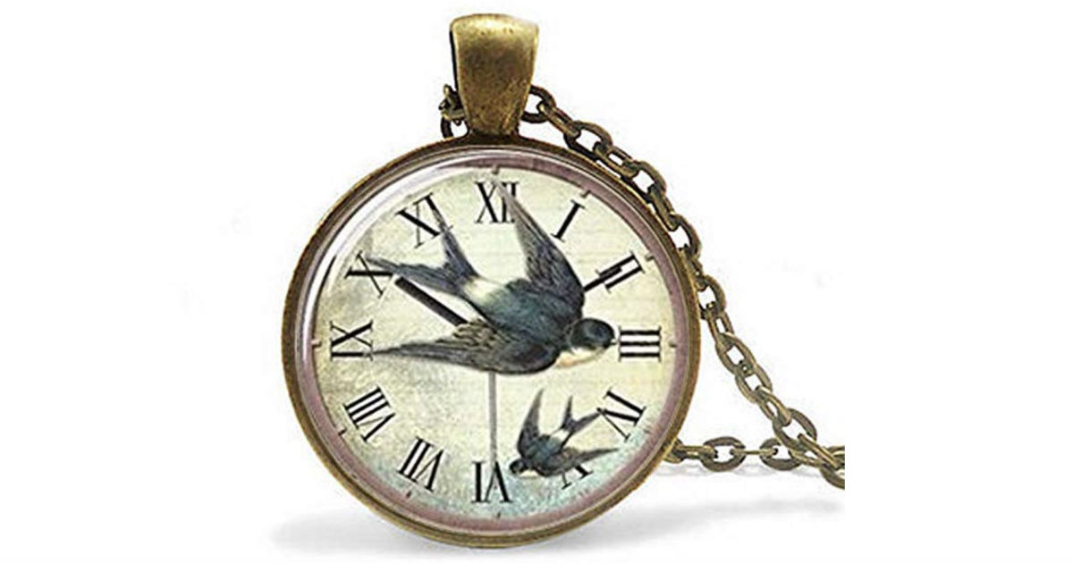 Victorian Clock Necklace ONLY $3.99 Shipped
