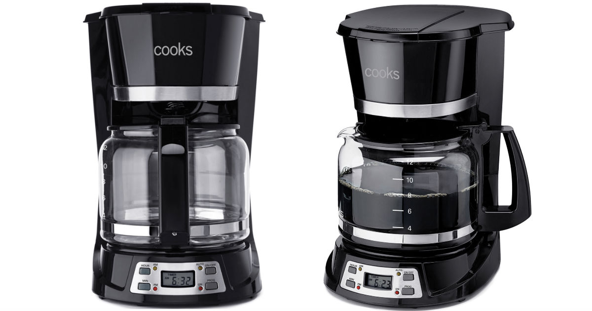 Cooks 12-Cup Programmable Coffee Maker ONLY $17.99 (Reg $50)