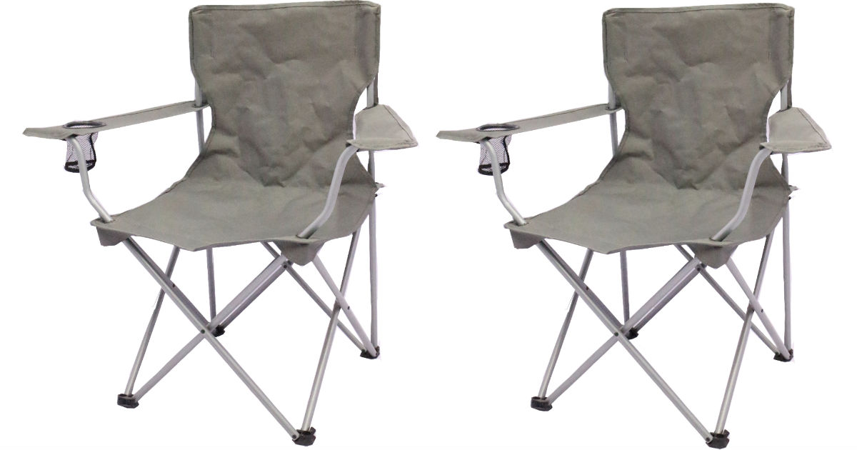 Ozark Trail Quad Folding Camp Chair 2 Pk ONLY $9.99 (Reg $20)