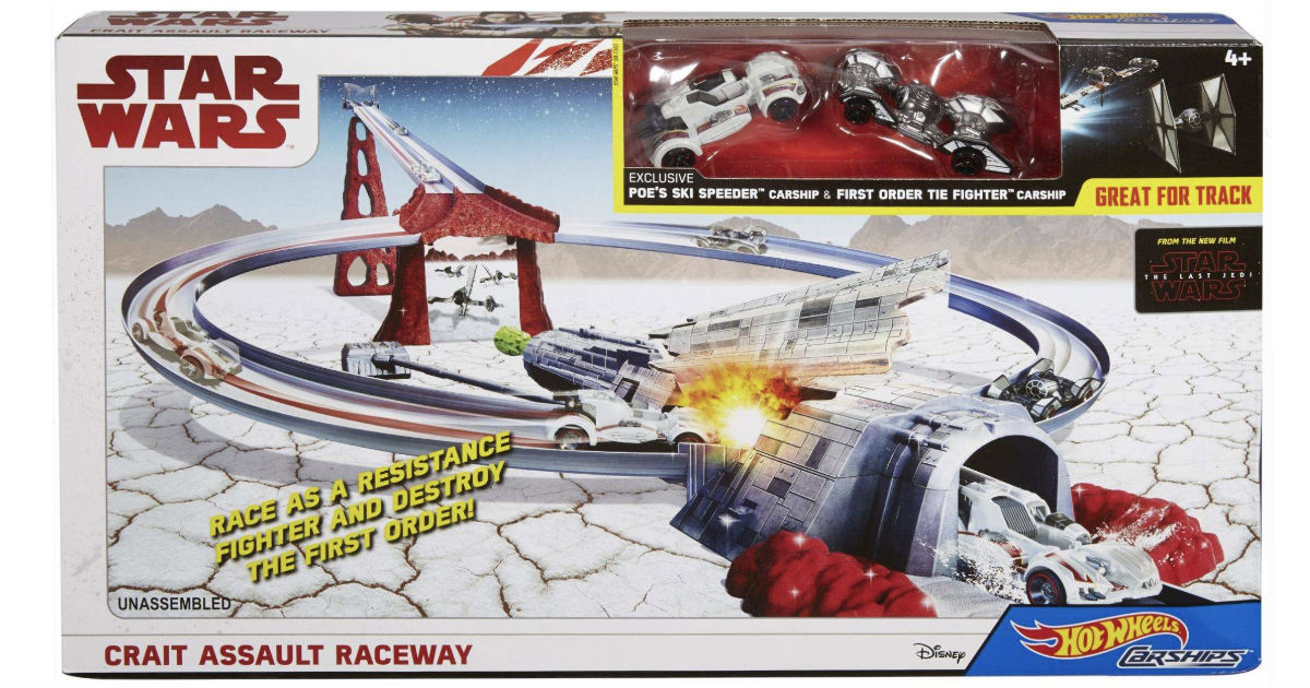 Hot Wheels Star Wars Crait Assault Raceway Track Set ONLY $15.99