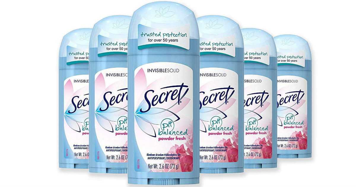 Secret Antiperspirant and Deodorant 6-Pack ONLY $11.98 (Reg $30)