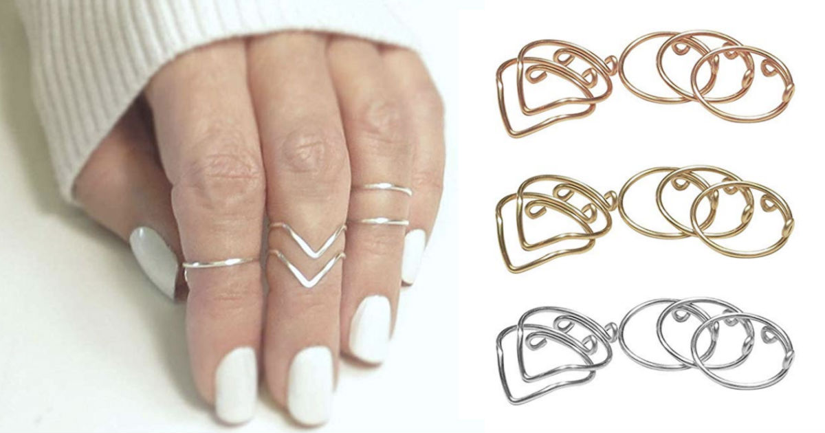 Finger Ring Set 5 Piece Only 2 Shipped Daily Deals And Coupons 