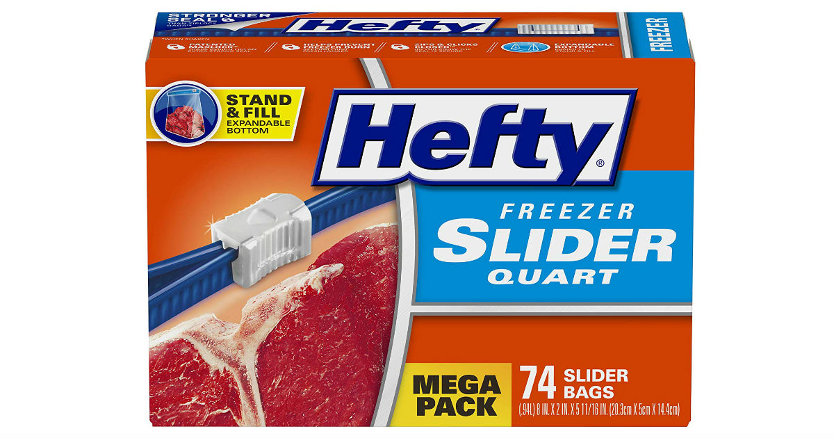Hefty Slider Freezer Bags 74-Count ONLY $5.44 Shipped - Daily