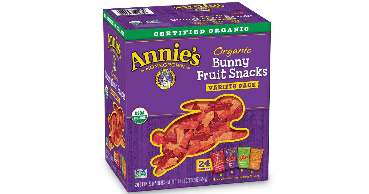 Annie's Organic Bunny Fruit Snacks 24-ct $8.07 Shipped (Reg $15)