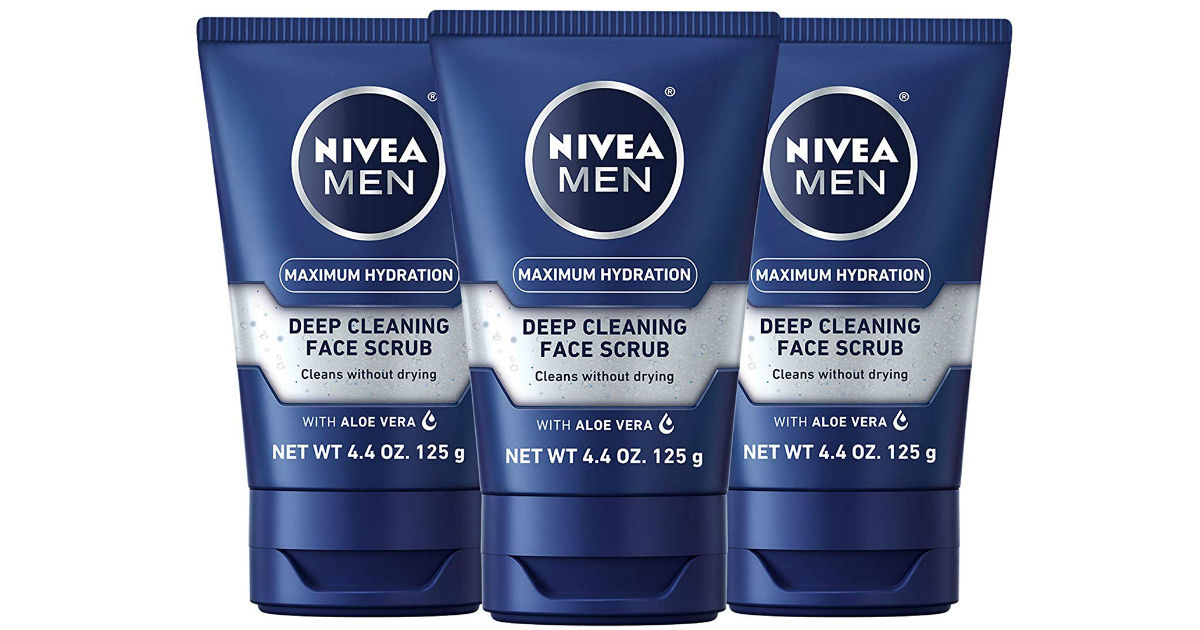 Nivea Men Deep Cleaning Face Scrub 3-Pack ONLY $10.59 Shipped