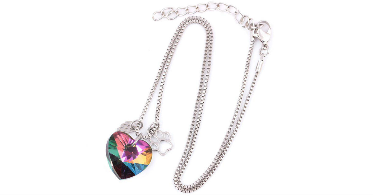 Colorful Glass Pendant Necklace ONLY $1 Shipped