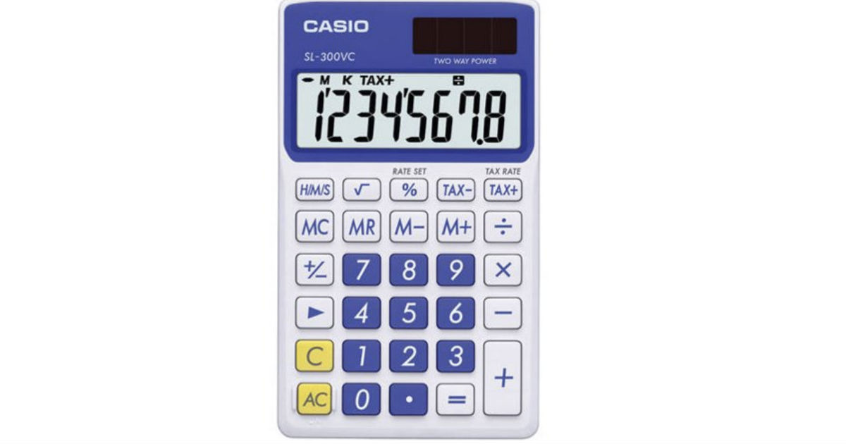 Casio SL300VC-BE 8-Digit Calculator ONLY $4.50 (Reg $9)