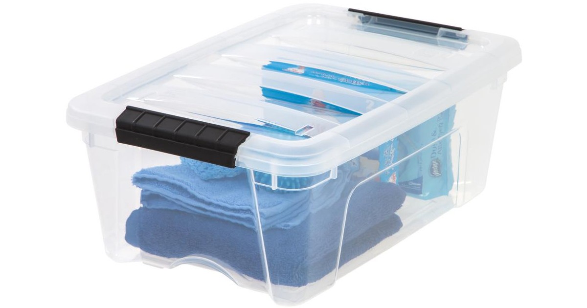 Iris 12-Qt Stack and Pull Storage Box ONLY $4.84 at Home Depot