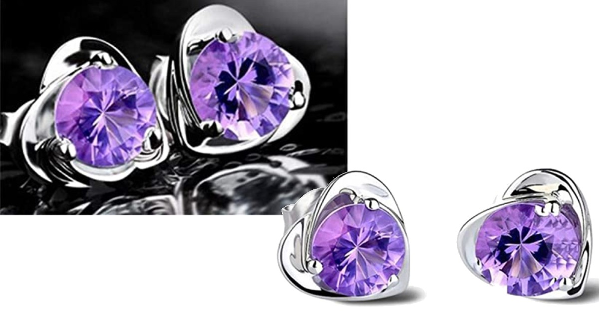 Crystal Stud Earrings ONLY $1 Shipped