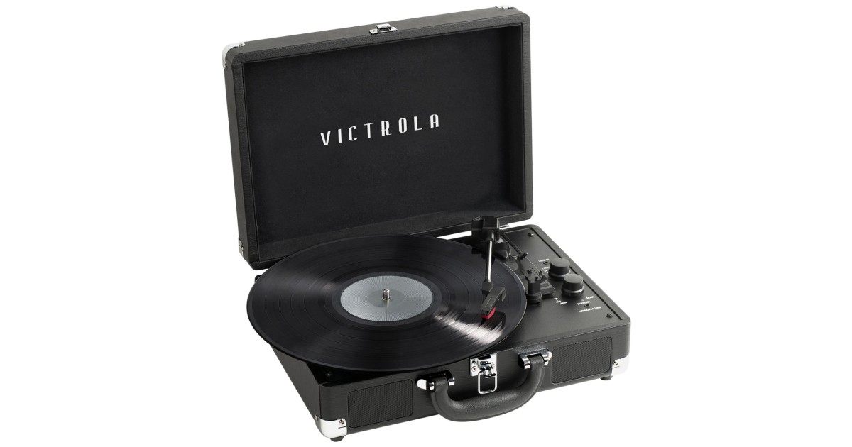 Victrola Suitcase Turntable Bundle ONLY $39.99 Shipped (Reg $70)